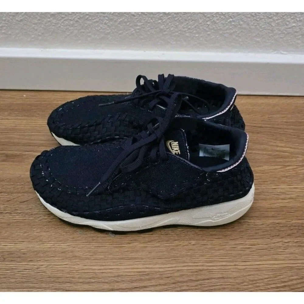 Nike Women's Air Footscape Woven Raw HF1759-400 Blue Size 8